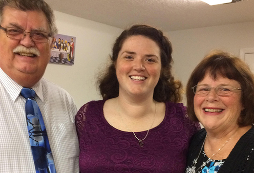 Lori Williams with parents